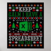 Poster Keep Calm I Have A Spreadsheet For That Christmas  (Devant)