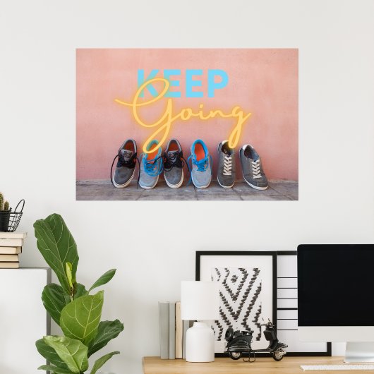 Poster Keep Going Workout Goals Motivational (Bureau à domicile)