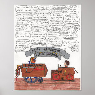 Poster Keep Persisting, Little Dreamer 11x14