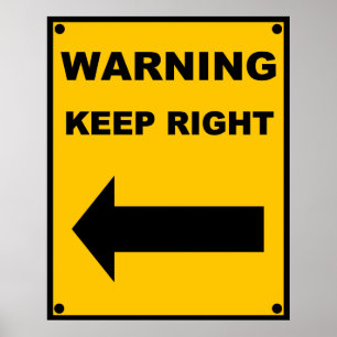 Poster Keep Right