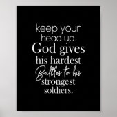 Poster keep your head up god gis hars battles to (Devant)