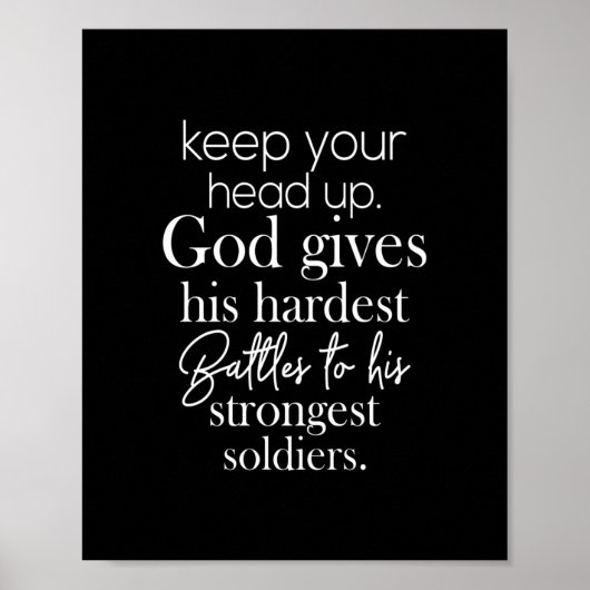 Poster keep your head up god gis hars battles to (Devant)