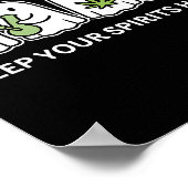 Poster Keep Your Srits High Ghost Smoking Weed Halloween (Coin)