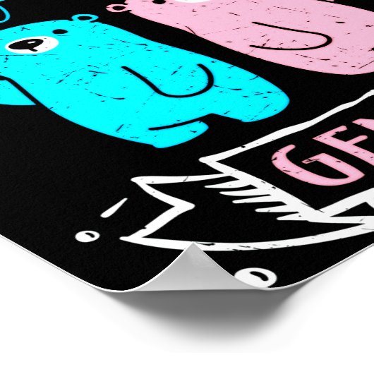 Poster Keeper of the Gender Pink and Blue Teddy Bear (Coin)