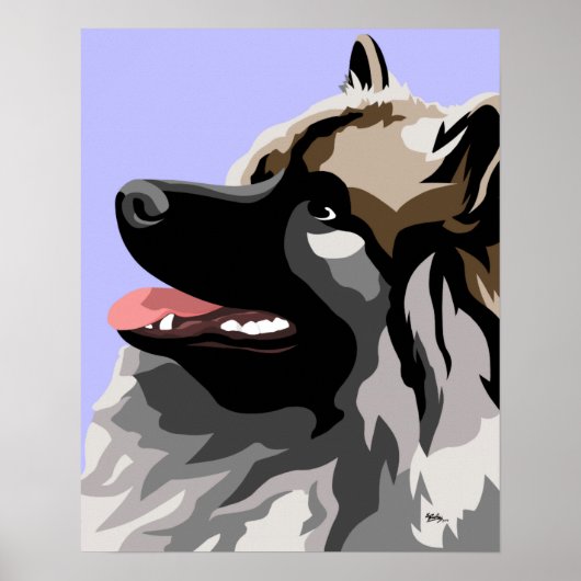 Poster Keeshond Art (Devant)