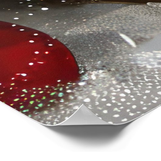 Poster keeshond Festive de Noël de chien (Coin)