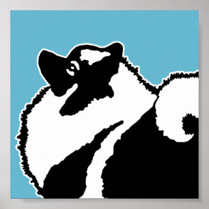 Poster Keeshond Graphics - Cute Original Chig Art