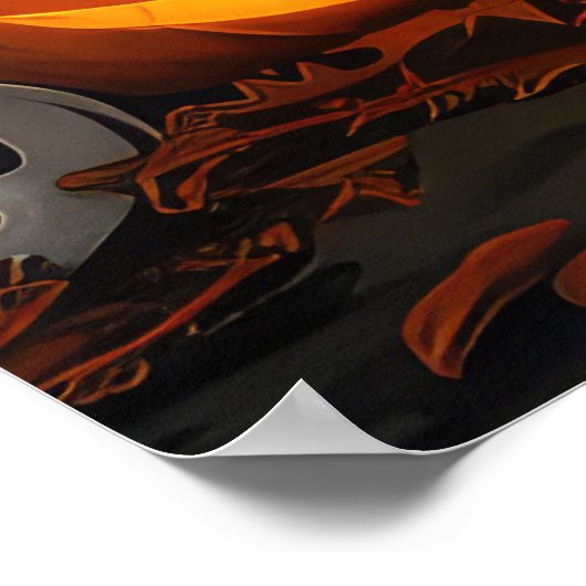 Poster Keeshond Halloween Éffrayant (Coin)