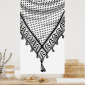 Poster Keffiyeh Écharpe palestinienne tissu traditionnel (Cuisine)