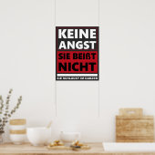 Poster Keine Angst, sie beisst nicht. Hund/Hunde (Cuisine)