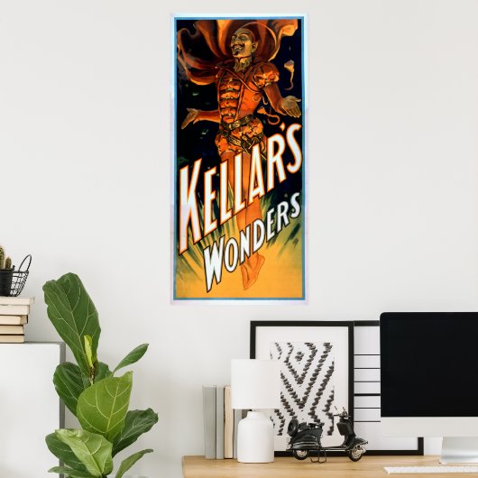 Poster Kellar's Wonders habillés comme Devil Magic (Bureau à domicile)