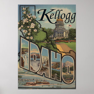 Poster Kellogg, Idaho - grandes scènes de lettre