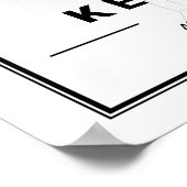 Poster Kelowna Colombie-Britannique Plan de la ville de v (Coin)