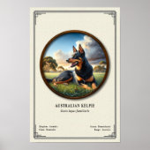 Poster Kelpie australien  Série de zoologie (Devant)
