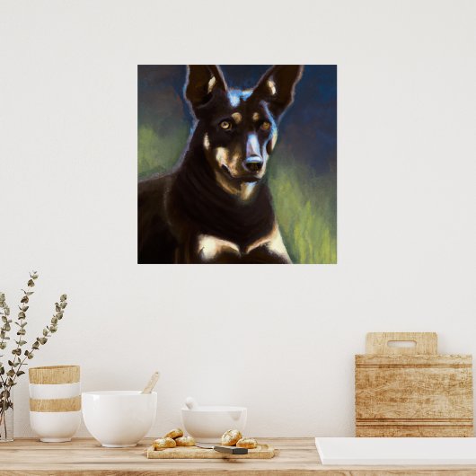 Poster Kelpie australienne - Portrait de chien (Cuisine)