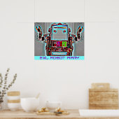 Poster Ken Gage 2-XL Robot Army Retrowave Pop Surréalisme (Cuisine)