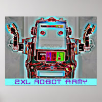 Ken Gage 2-XL Robot Army Retrowave Pop Surréalisme