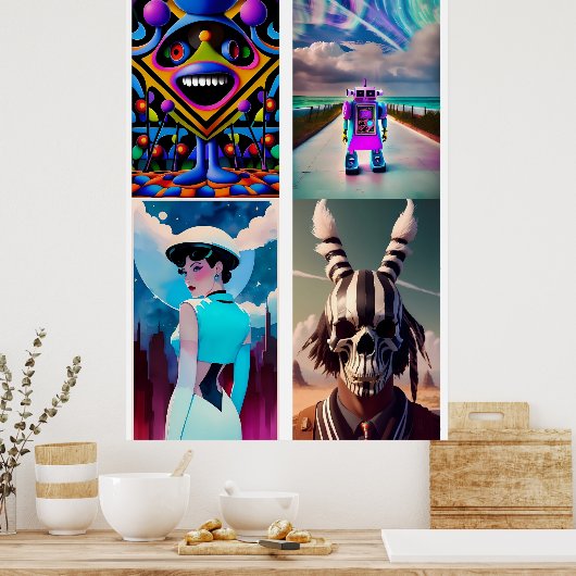 Poster Ken Gage 4-in-1 Pop Art Series A (Cuisine)