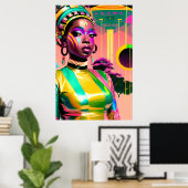 Poster Ken Gage Afrofuturisme One Science Fiction Pop (Bureau à domicile)