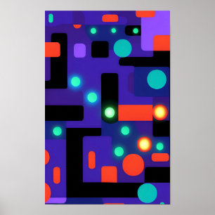 Poster Ken Gage Fractolumineering Design abstrait