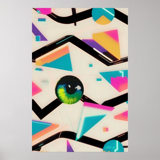 Poster Ken Gage Memphis Design Group Popsicle Eyeball (Devant)