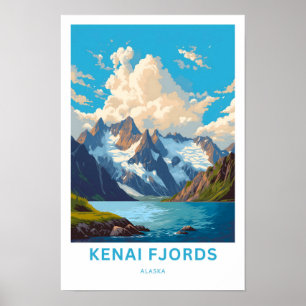 Poster Kenai Fjords Alaska Travel Print
