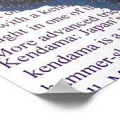 Poster Kendama, rouge et bleu - croquis d'encre couleur (Coin)