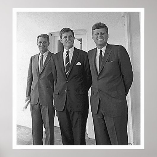 Poster Kennedy Brothers, John, Ted, Robert (Devant)