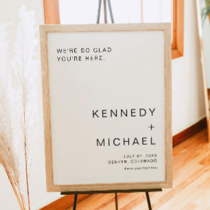 Poster KENNEDY Simple Moderne Minimaliste Mariage Bienven