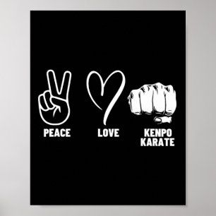 Poster Kenpo Karate Coach Peace Love American Kenpo