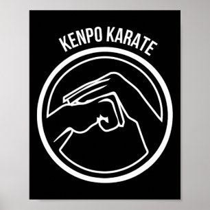 Poster Kenpo Karate White Black Hands Cool Martial Arts T