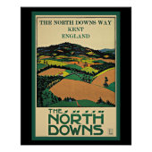 Poster Kent, Angleterre, North Downs, (Devant)