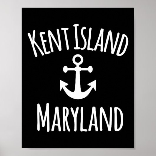 Poster Kent Island Maryland Nautical Coastal Boating Sail (Devant)