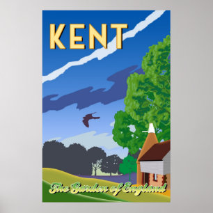 Poster Kent - le jardin de l'Angleterre