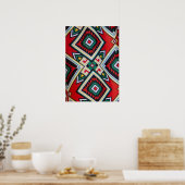 Poster Kente Geometric Tapestry (Cuisine)