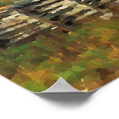 Poster Kentucky Country Cabine Automne saison Aquarelle A (Coin)