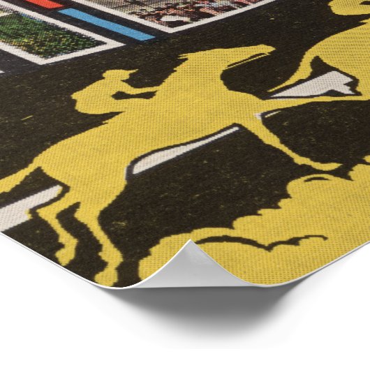 Poster Kentucky (Scène de course de cheval) - Grande Lett (Coin)