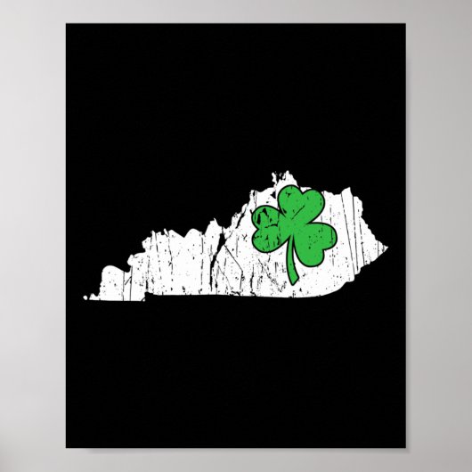 Poster Kentucky State St. Patrick's Day Kentucky Green Sh (Devant)