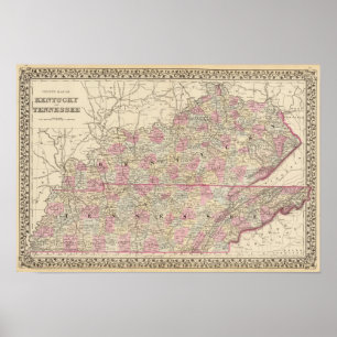 Poster Kentucky, Tennessee 2
