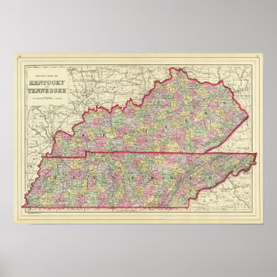 Poster Kentucky, Tennessee 3