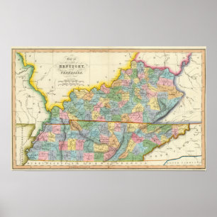 Poster Kentucky, Tennessee 4