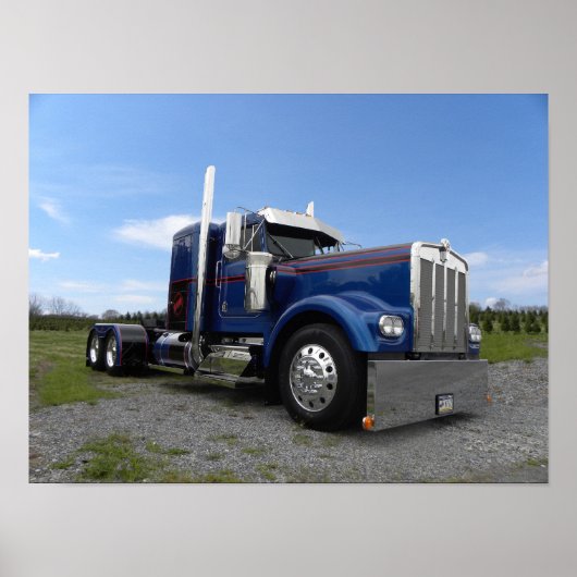 Poster Kenworth - Modèle "Red Hot & Blue" (Devant)
