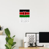 Poster Kenya 2026 Calendar, Large, Kenyan Flag (Bureau à domicile)