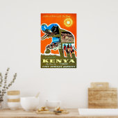 Poster Kenya, Afrique, faire un rendez-vous avec le solei (Cuisine)