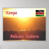 Poster Kenya - Pelicans Nakuru - (Devant)