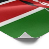Poster Kenya - Waving Flag - (Coin)