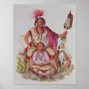 Poster Keokuk ou "Fox attentif", chef du Sauks