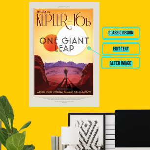 Poster Kepler-16b - Tourisme spatial