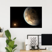Poster Kepler-186f Orbitant Une Étoile Éloignée. (Bureau à domicile)