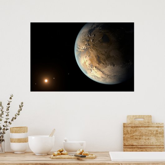 Poster Kepler-186f Orbitant Une Étoile Éloignée. (Cuisine)